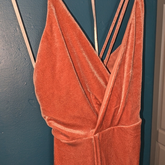 Whimsical Romance Mauve Velvet Faux-Wrap Maxi Lulus - Picture 9 of 16